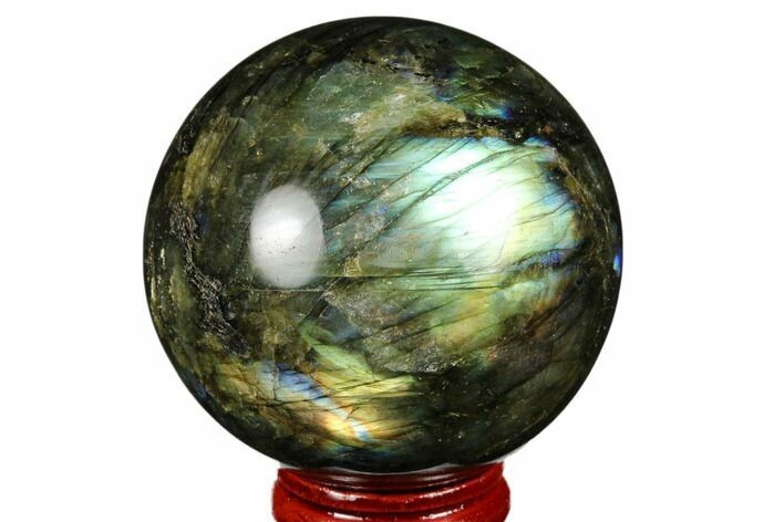 Flashy, Polished Labradorite Sphere - Great Color Play #180628